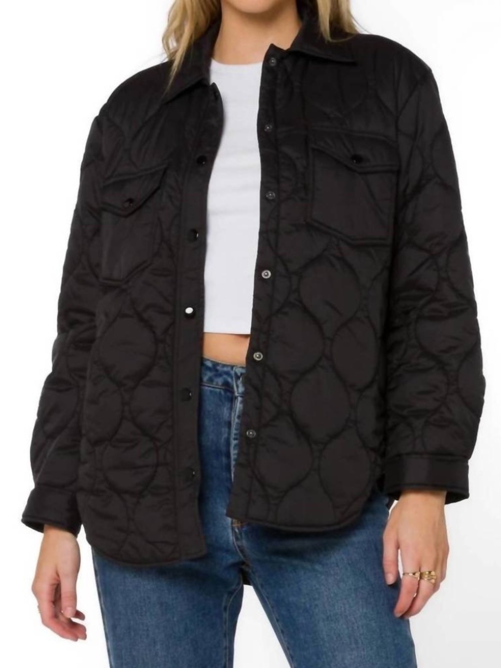 Velvet Heart Quilted Jacket - Black - Size Small